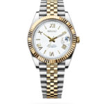 Date J Fluted - Roman 2 Tone Bright