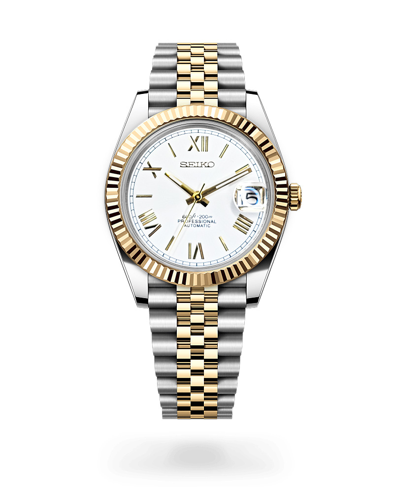 date j fluted roman 2 tone white date j fluted roman 2 tone white