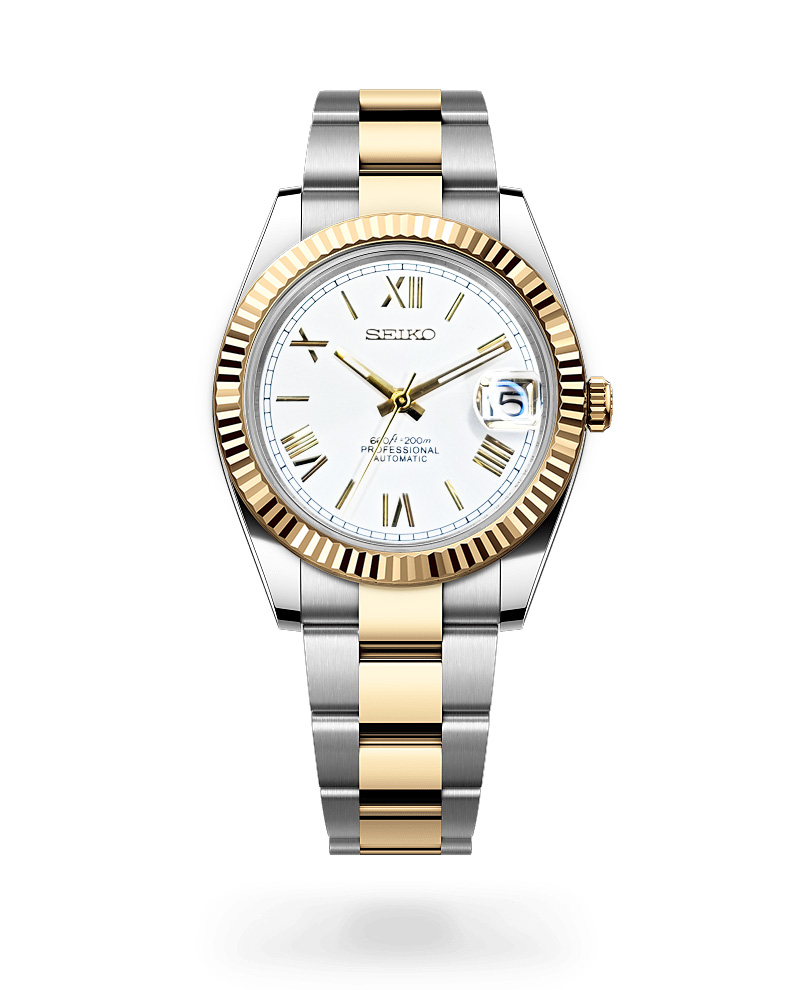 date j fluted roman 2 tone white date j fluted roman 2 tone white