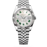 Date J Fluted - Silver Wimbledon